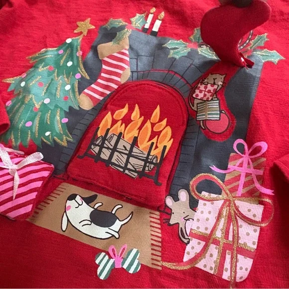 Next uk lift the flap Christmas shirt 3/4 - Picture 4 of 5